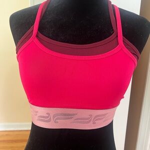 Fabletics Hot Pink and Burgundy Sports Bra